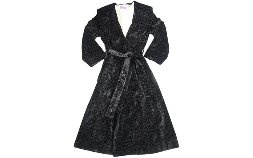 Majestic International - Women S Long Sleeve Plush Microfiber Bathrobe 36703-small Black