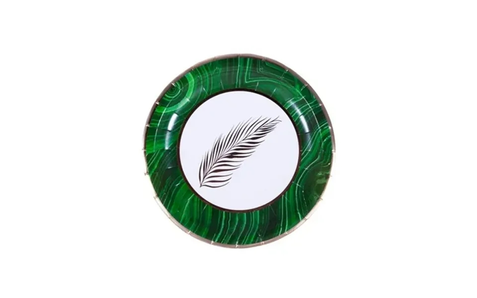 Malachite Palm Dessert Plates