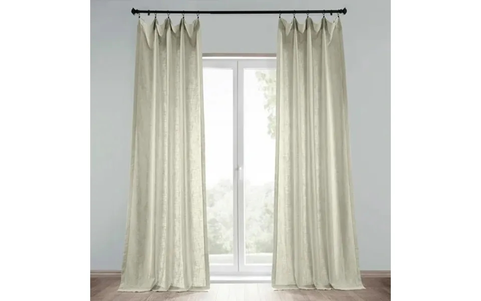 Malted Cream Heavy Faux Linen Curtain 1 Panel Malted Cream 50w X 84l
