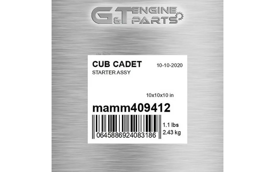 Mamm409412 Starter Assy Fits Cub Cadet New Oem