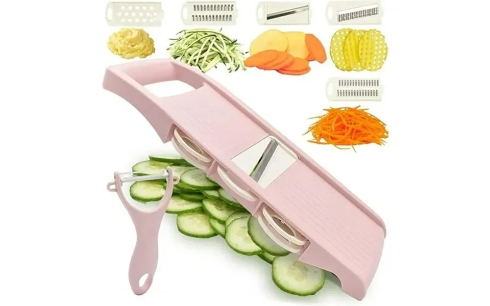 Mandoline Slicer For Kitchen Slicer Vegetable 5 In 1 Veggie Slicer Potato Slicer Waffle Fry Hot Swap Mandolin With Peele