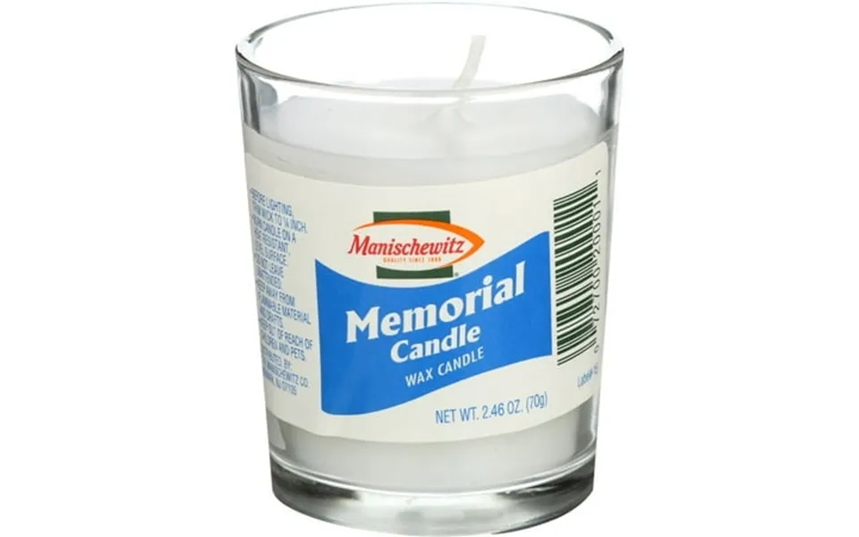 Manischewitz Memorial Glass Tumbler Candle 3 Ounce -- 24 Per Case