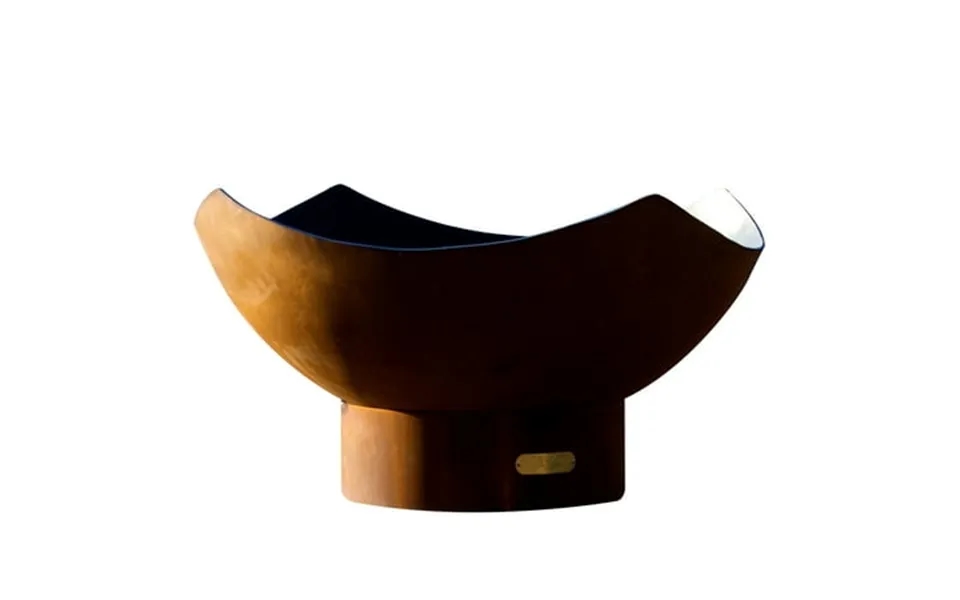 Manta Ray Natural Gas Fire Pit Bowl Outdoor Patio Furniture Steel Firepit Iron Oxide Finish Includes Brass Burner Electr