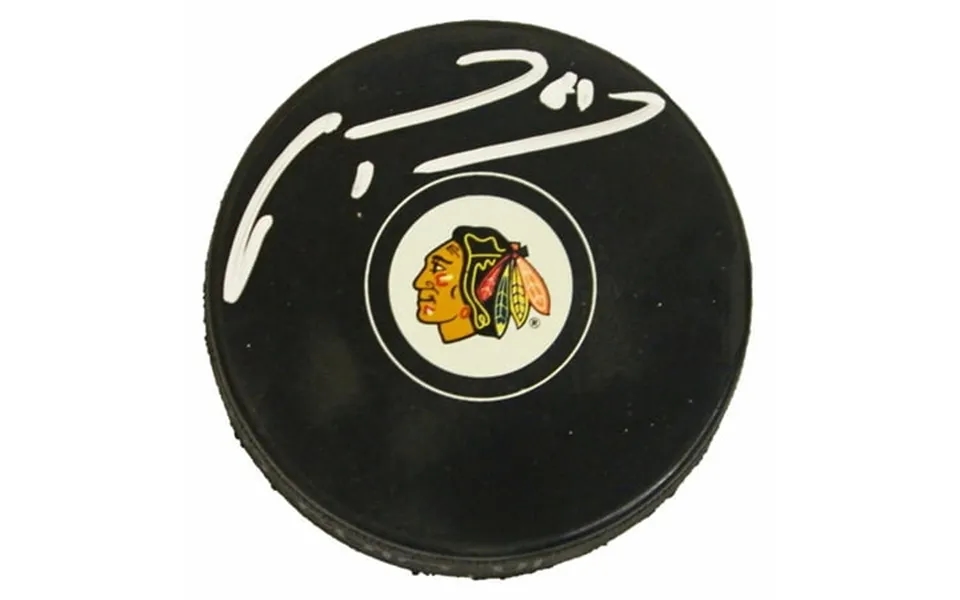 Marian Hossa Signed Chicago Blackhawks Logo Hockey Puck
