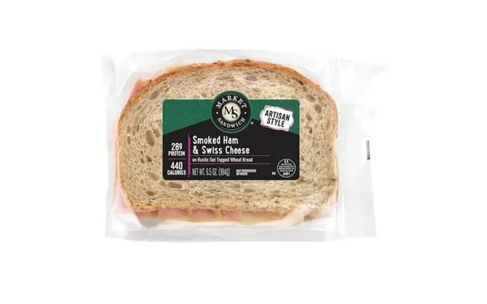 Market Artisan Ham And Swiss On Multigrain Bread Sandwich 6.5 Ounce -- 8 Per Case