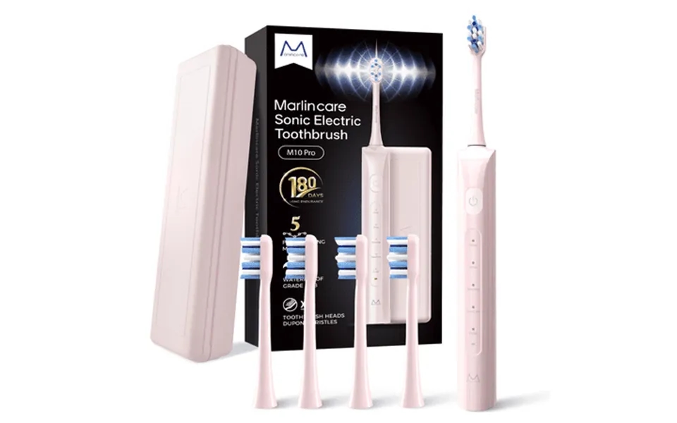 Marlincare Sonic Electric Toothbrush For Adults&teens Rechargeable Powered Toothbrush 180-day Battery 12x Plaque Removal