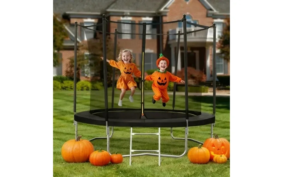 Marnur 8 Ft Trampoline For Kids Max Weight 330 Lbs With Ladder Safety Enclosure Wind Stakes For Backyards Outdoor
