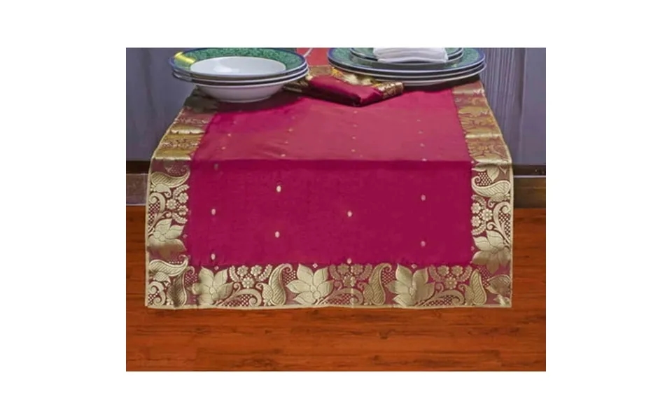 Maroon - Hand Crafted Table Runner India