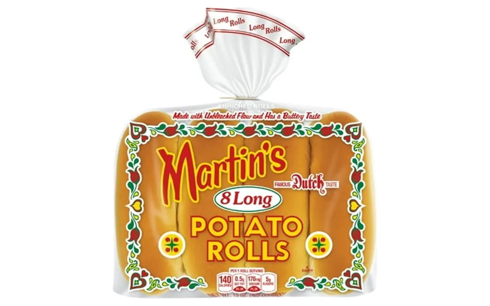 Martin S Potato Long Rolls 8 Count 15 Oz Pack Of 6
