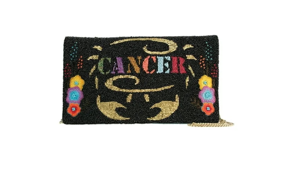 Mary Frances Horoscope Cancer Zodiac Clutch Black Beaded Limited Bag Purse Bag