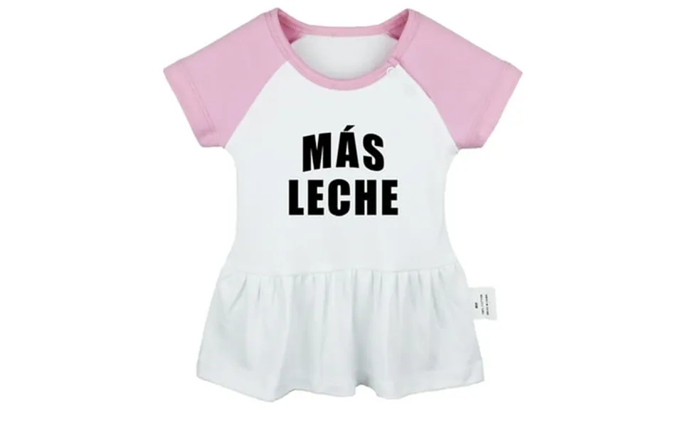 Más Leche Funny Dresses For Baby Newborn Babies Skirts Infant Princess Dress 0-24m Kids Graphic Clothes Pink Raglan Dres