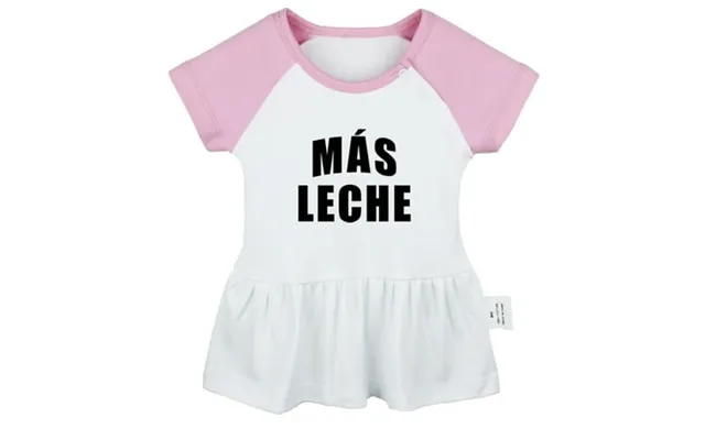 Más Leche Funny Dresses For Baby Newborn Babies Skirts Infant Princess Dress 0-24m Kids Graphic Clothes Pink Raglan Dres product image