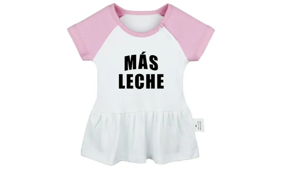 Más Leche Funny Dresses For Baby Newborn Babies Skirts Infant Princess Dress 0-24m Kids Graphic Clothes Pink Raglan Dres