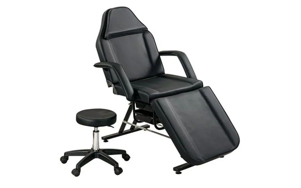 Massage Salon Tattoo Chair With Two Trays Esthetician Bed With Hydraulic Stool Multi-purpose 3-section Facial Bed Table