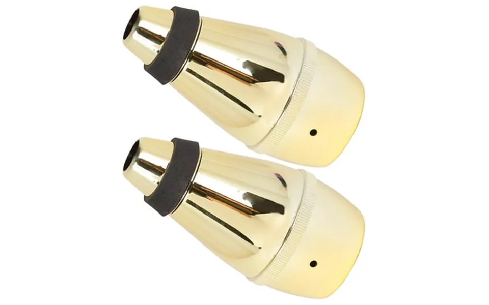 Masteelf 2 Pcs Straight Mute Trumpet Plastic Practice Instrument Golden