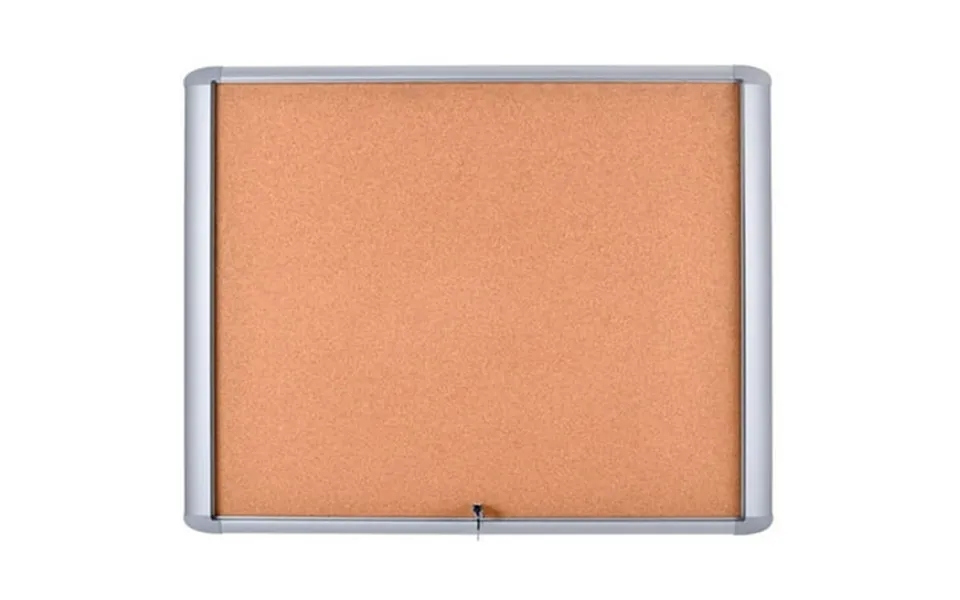Mastervision Weather Resistant Cork Bulletin Enclosed Board Cabinet 30 X 26