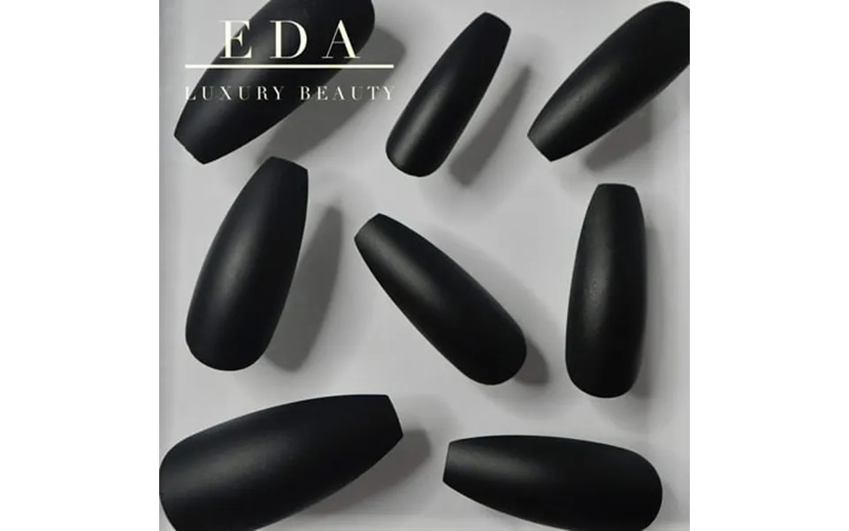 Matte Black Press On Nails Extra Long Square Coffin Ballerina Glue On Fake Nails Drama Queen