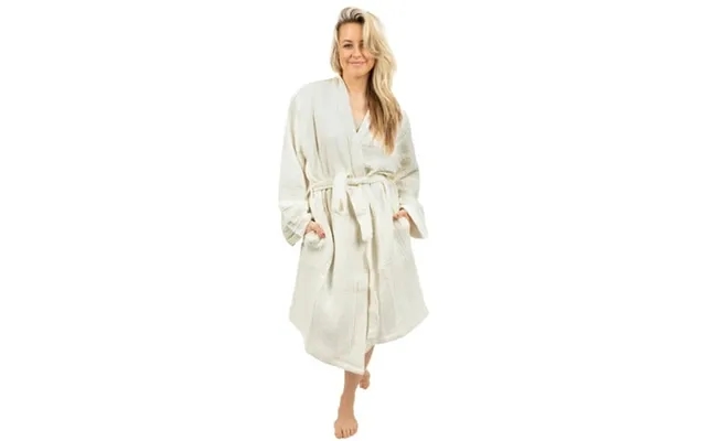 Maura Bathrobe Women S And Men S Unisex Cloudy Cotton Lightweight Luxurious Long Kimono Spa Robe Breathable Loungewear product image