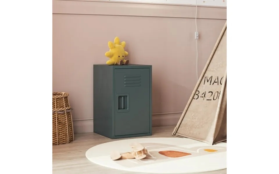 Max & Finn Casey Kids Stackable Mini Metal Storage Locker Hunter Green