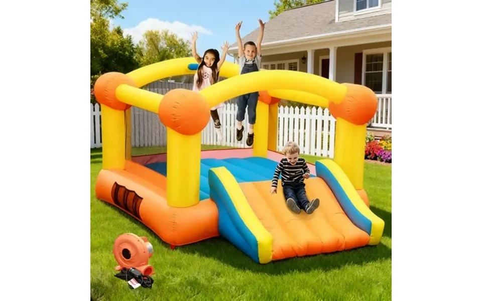 Maxkare 120 Inflatable Bouncer - Jump & Slide Bounce House For Kids Heavy Duty Gfci Air Blower Christmas Birthday Gift