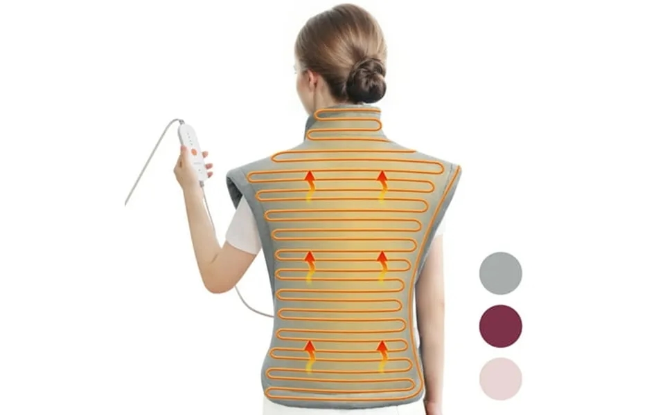 Maxkare Large Heating Pad With 4 Heat Settings & Auto Shut-off For Full Body Stress Relief 24 X33 - Gray