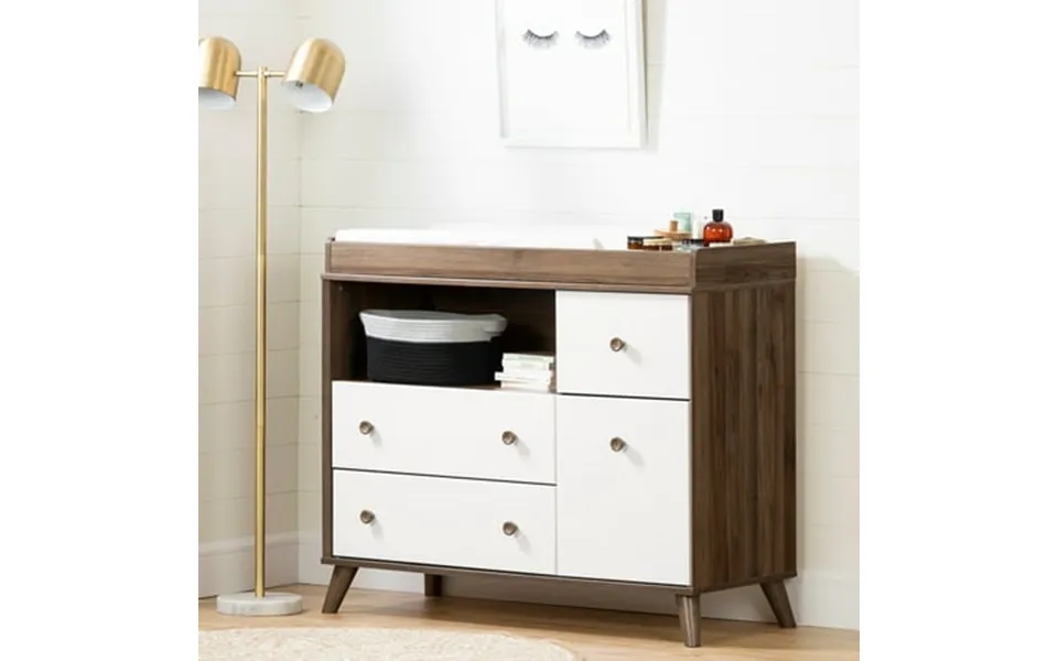 Maykoosh French Country Changing Table With Drawers And Open Storage