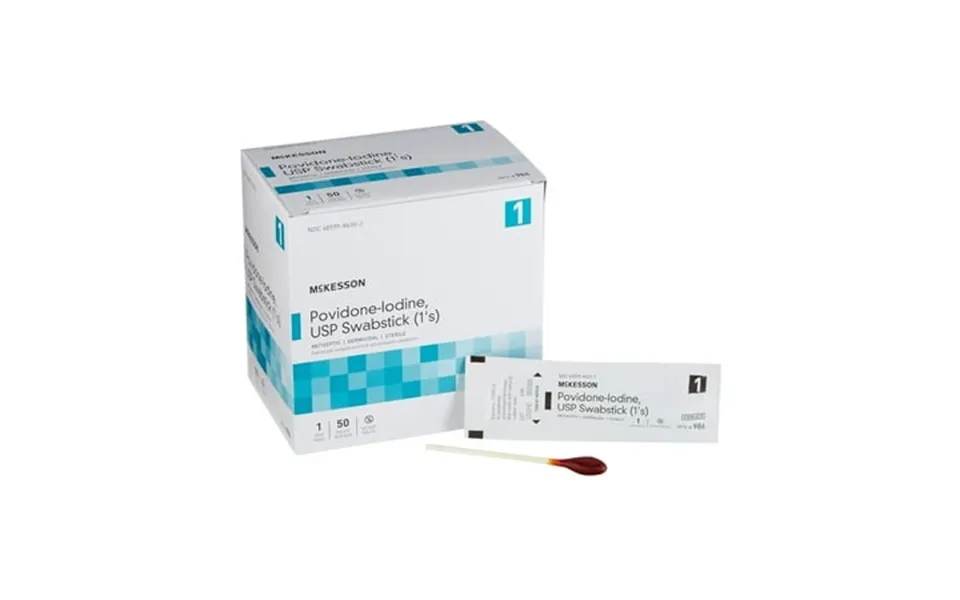 Mckesson Swabstick With Povidone Iodine - Topical Antiseptic For Wound Care 50 Sticks 10 Packs 500 Total
