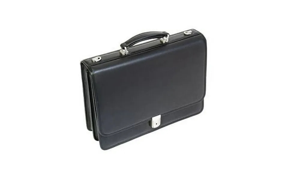 Mcklein I Series Bucktown Full Grain Cashmere Napa Leather 17 Leather Double Compartment Laptop Briefcase