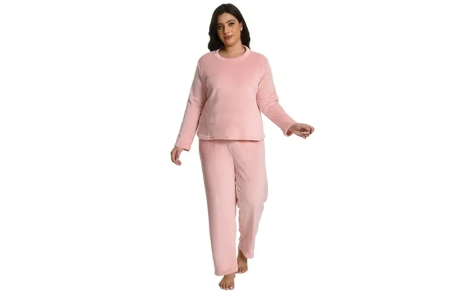 Mecto Plus Size Pajamas For Women Set Flannel Cotton Pj Set Solid Long Sleeve Top With Long Pants Sleepwear 2 Piece Loun