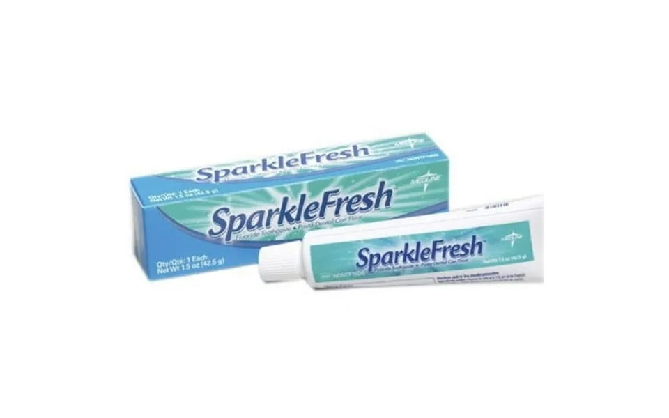 Medline Sparkle Fresh Toothpaste Fluoride Protection 1.5 Oz. Dental Hygiene And Oral Care Pack Of 144