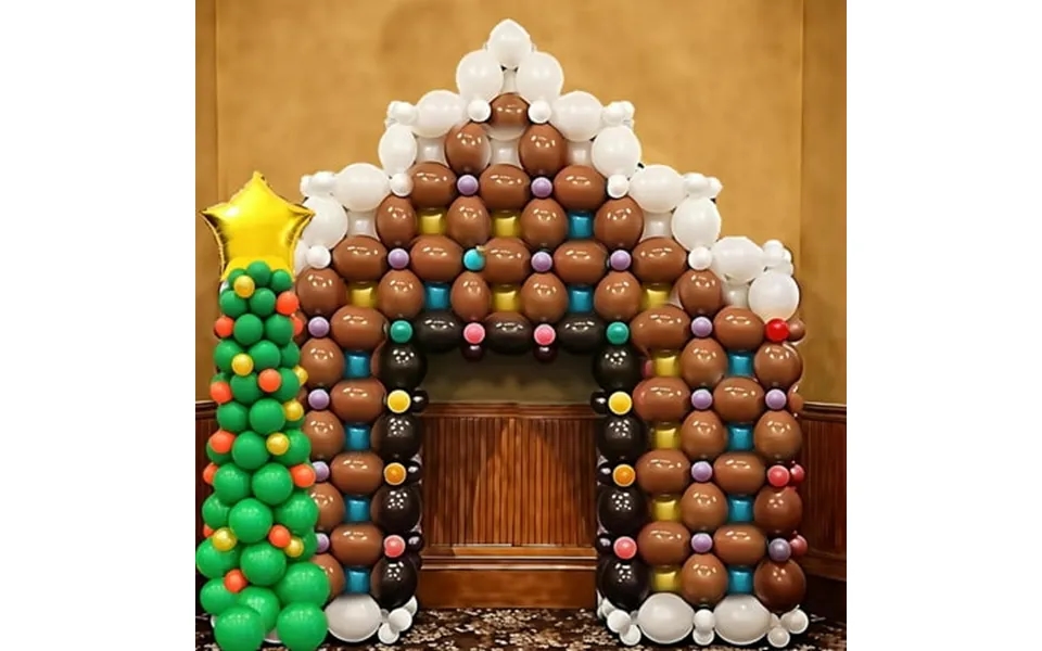 Mehofond Christmas Balloon Garland Arch Kit Christmas Tree Balloons Gingerbread House Balloons Set With Quickly Connect