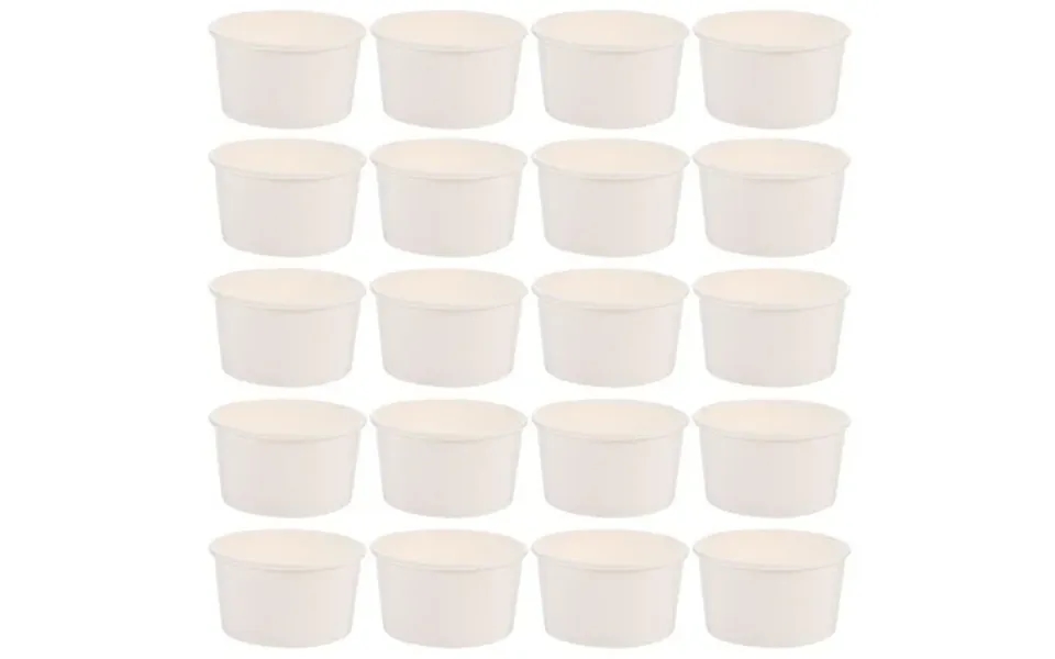 Meibutyup Dessert Jelly Cups White Paper For Ice Cream Pudding Mousse Safe Convenient 100pcs