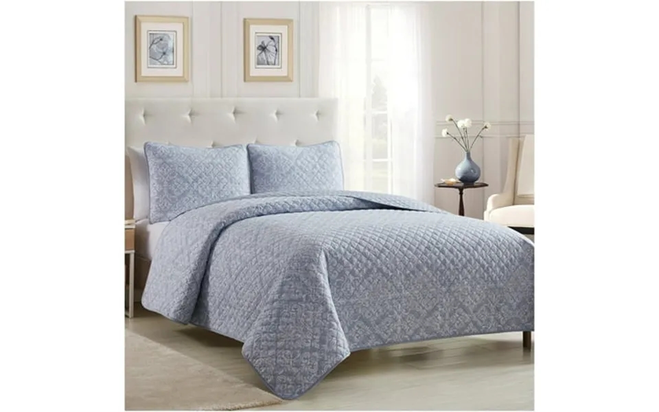 Mellanni Bedspread Coverlet Set Laced Sky Blue - Reversible Bedding Cover