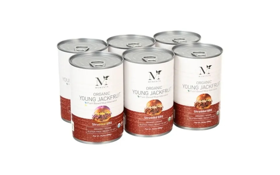 Mementa Inc 6 Pack Organic Bbq Jackfruit 14 Oz Can