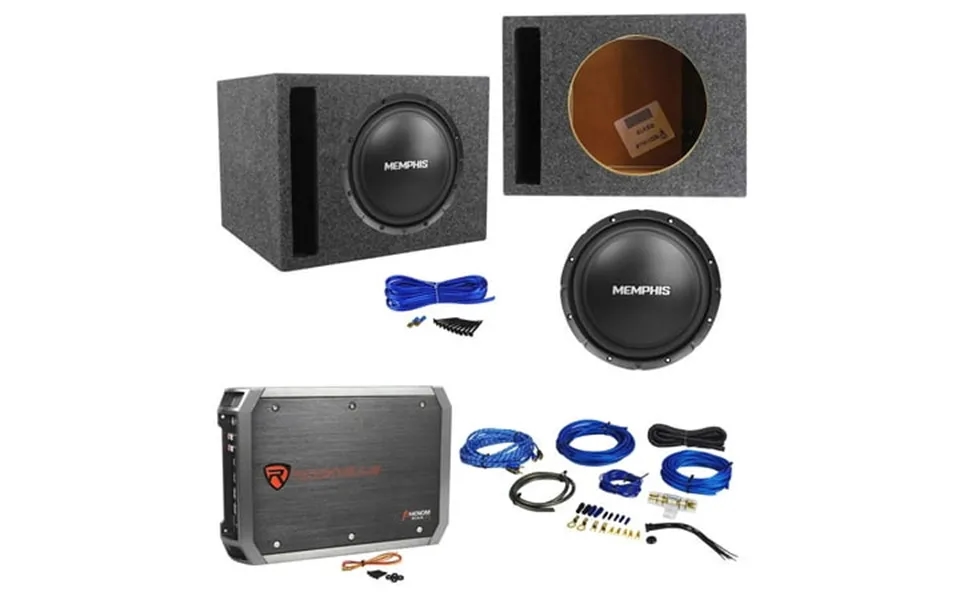 Memphis Audio Srx1040 10 400w Srx 4 Ohm Subwoofer Vented Box Amplifier Amp Kit