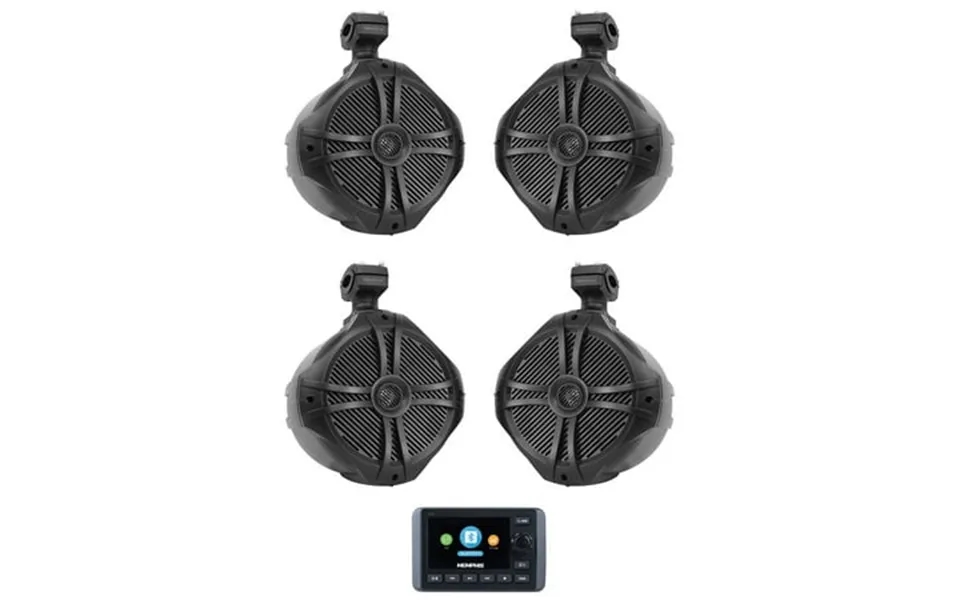 Memphis Smc3 Multi-zone Marine Bluetooth Receiver 4 Black 8 Wakeboard Speakers