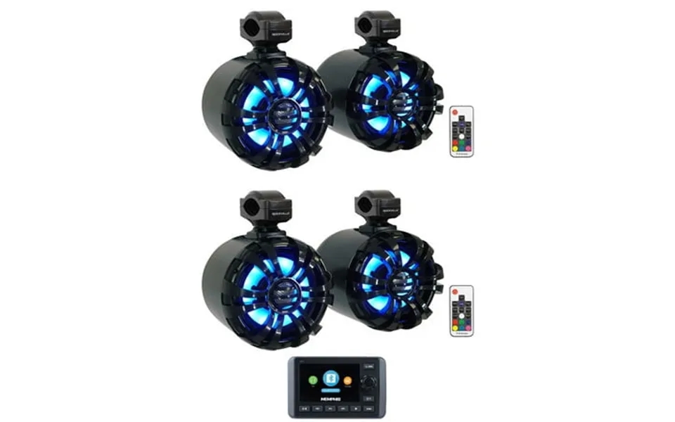 Memphis Smc3 Multi-zone Marine Bluetooth Receiver Black Wakeboard Led Speakers