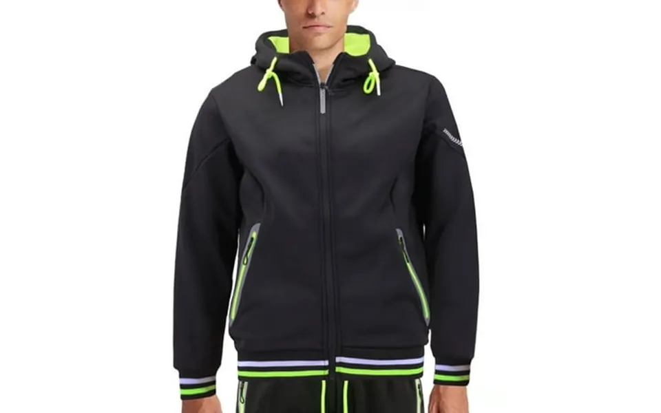 Men S Athletic Sport Casual Running Jogging Gym Two Tone Sweat Tracksuit Gym Set L Unique4 Black