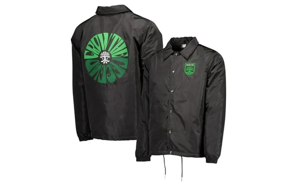 Men S Black Austin Fc 2024 Coaches Full-snap Jacket