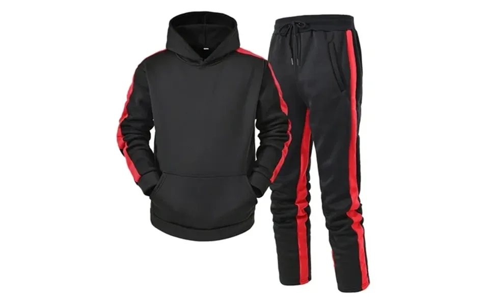 Men S Casual Sports Suit For Autumn And Winter Stylish Splice Zipper Sweater And Pants Set For Leisure And Workouts