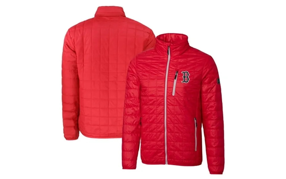 Men S Cutter & Buck Red Boston Red Sox Big & Tall Rainier Primaloft- Eco Insulated Full-zip Puffer Jacket