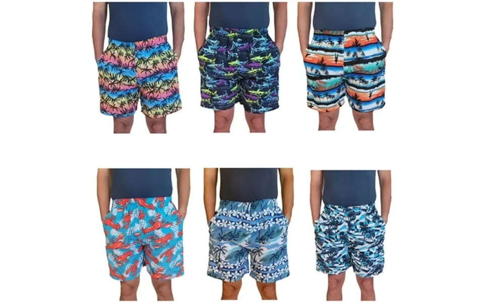 Men S Elastic Waist Swim Shorts Swimming Trunks Board Beach Swimwear Bathing Suit W Two Side Packets Inside Drawstring &