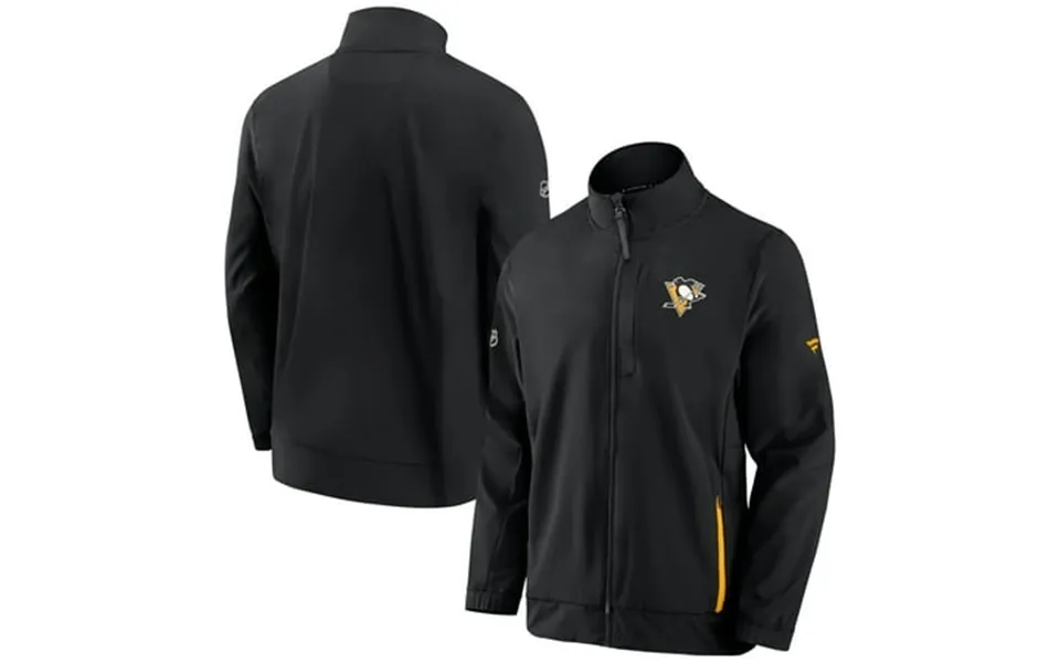 Men S Fanatics Black Pittsburgh Penguins Authentic Pro Rink Coaches Full-zip Jacket