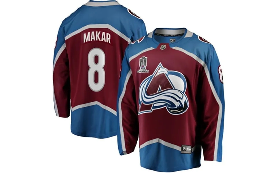 Men S Fanatics Cale Makar Burgundy Colorado Avalanche 2022 Stanley Cup Champions Breakaway Patch Player Jersey