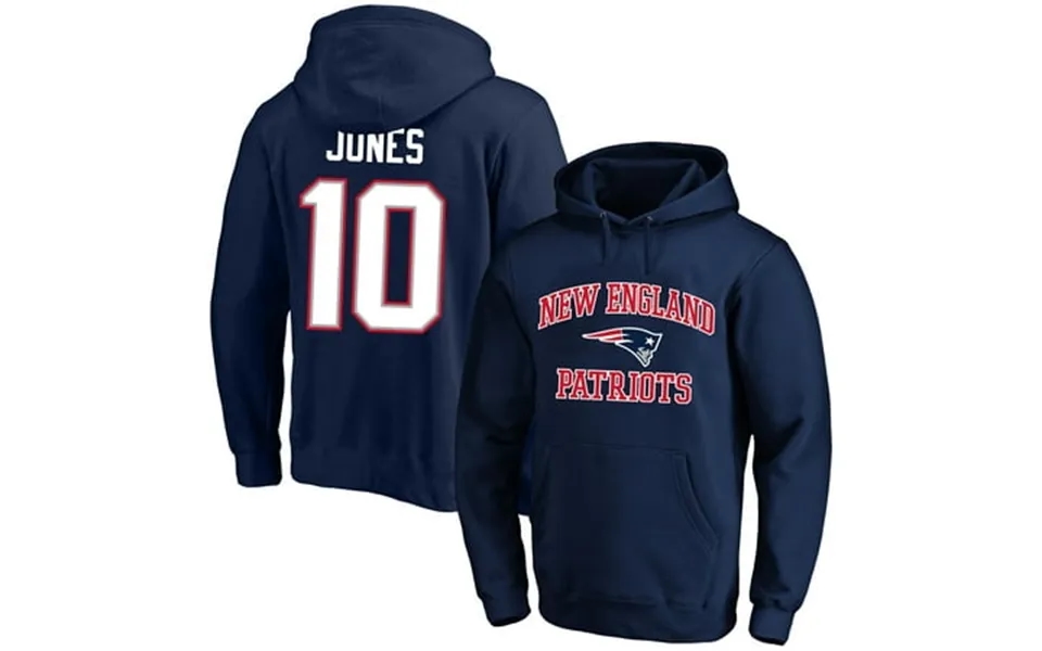 Men S Fanatics Mac Jones Navy New England Patriots Big & Tall Fleece Name & Number Pullover Hoodie