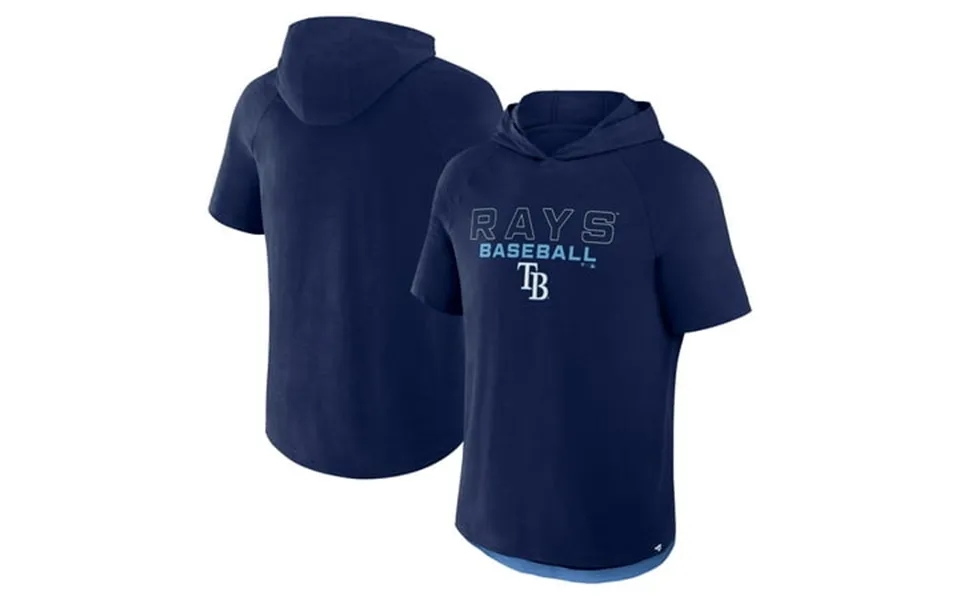 Men S Fanatics Navy Tampa Bay Rays Clubhouse Optimal Play Raglan Short Sleeve Pullover Hoodie