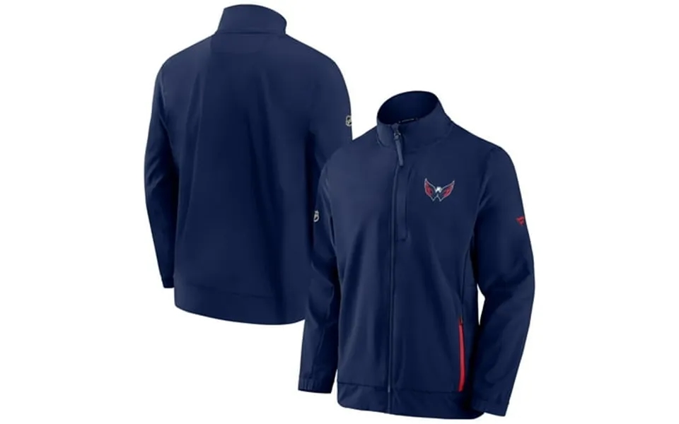 Men S Fanatics Navy Washington Capitals Authentic Pro Rink Coaches Full-zip Jacket