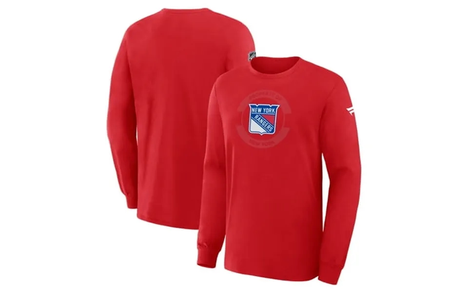 Men S Fanatics Red New York Rangers Authentic Pro Property Of Practice Long Sleeve T-shirt