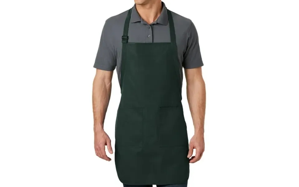 Men S Full-length Apron With Pockets - Hunter Green