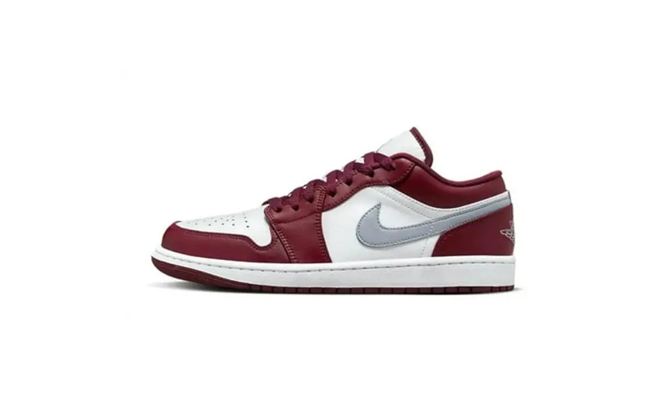 Men S Jordan 1 Low White Bordeaux Cherrywood Red Cement Grey 553558 615 - 10